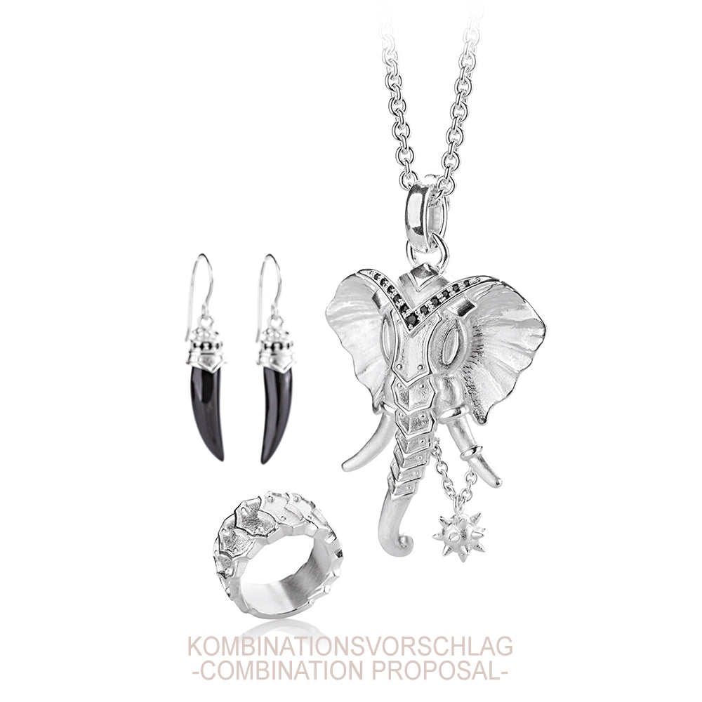 Ancient Wisdom Elefantenkopf Dekoration - Handgeschnitzt Aus Holz Gold & Türkis