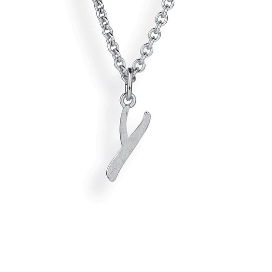 ABC kleiner Buchstabe Y Anhänger in eismatt