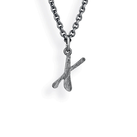 ABC kleiner Buchstabe X Anhänger in eismatt