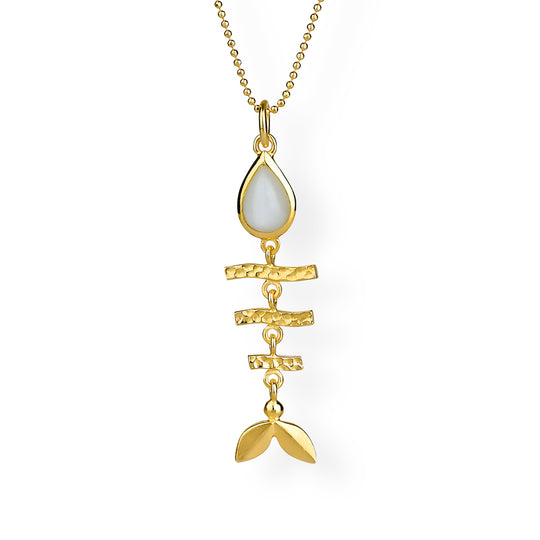 Fischli kleiner Fisch Anhänger mit Mondstein