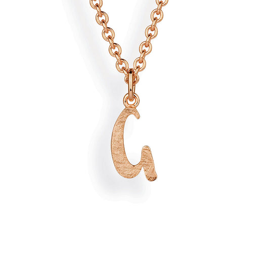 ABC kleiner Buchstabe G Anhänger in eismatt