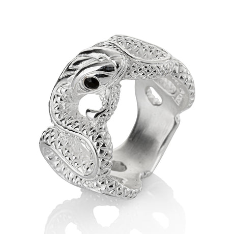 Serpente großer Ring mit Onyx