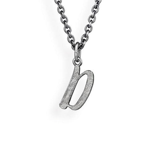 ABC kleiner Buchstabe D Anhänger in eismatt