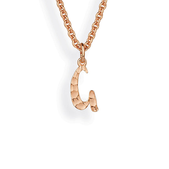 ABC kleiner Buchstabe G Anhänger mit geschnitzter Struktur