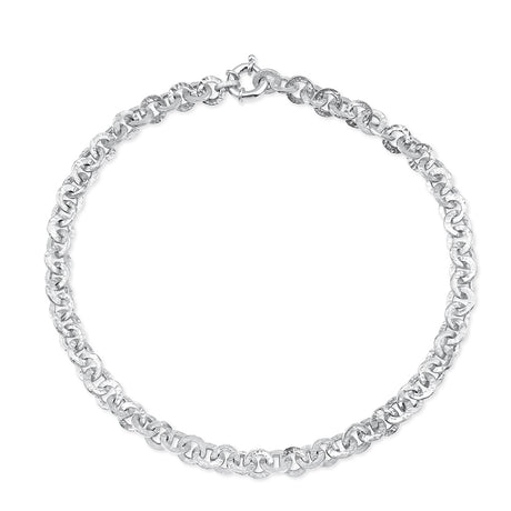 Hammerschlag Collier mit Schmuck Federring in der Länge 45 cm