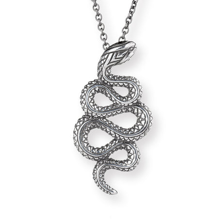Serpente großer Anhänger Schlange mit Onyx