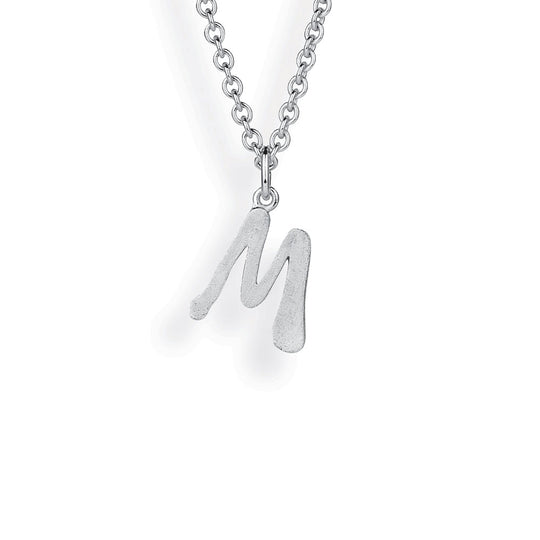 ABC kleiner Buchstabe M Anhänger in eismatt