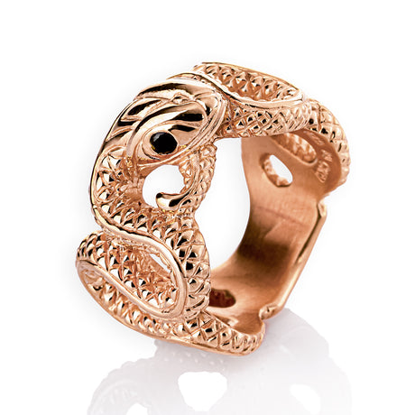 Serpente großer Ring mit Onyx