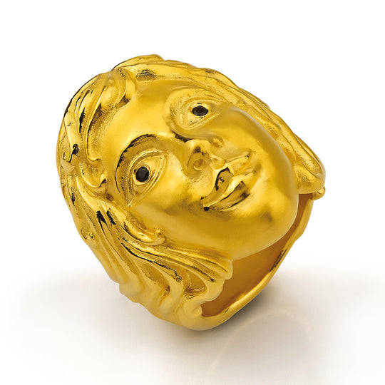 Zeus und Aphrodite Ring Aphrodite mit schwarzem Spinell