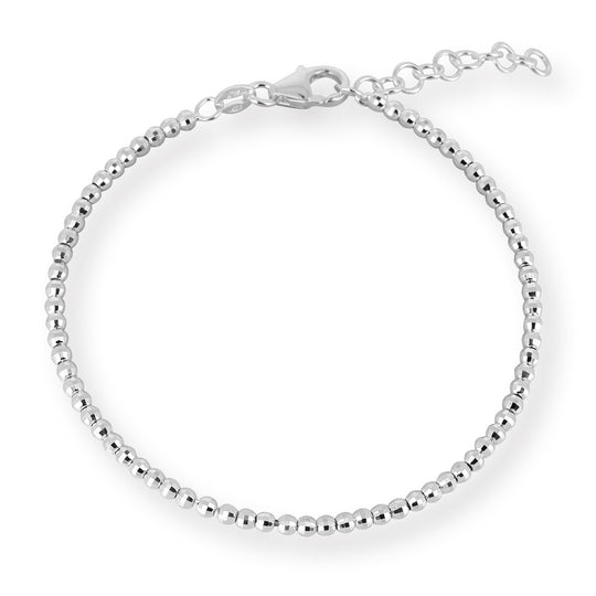 Facettiertes Kugel Armband mit Karabiner in der Länge 18-21 cm