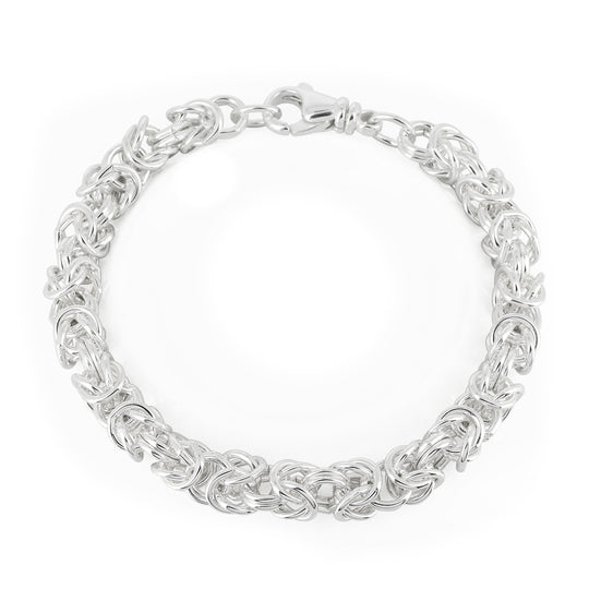 Königskette Armband mit Schmuck Karabiner in der Länge 20 cm