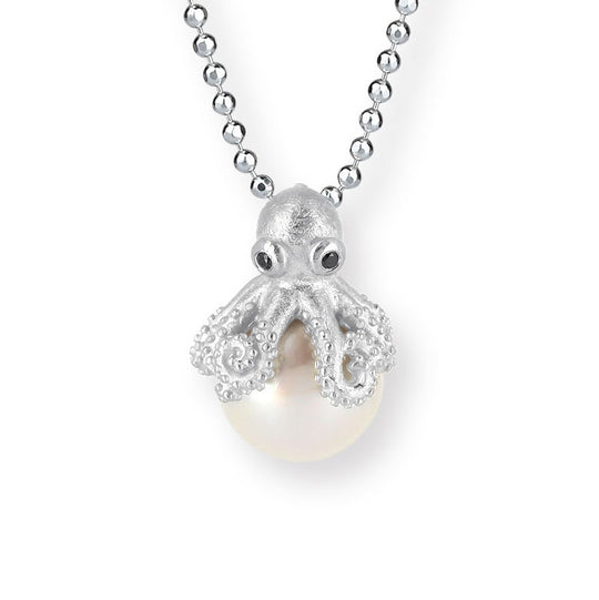 Meeresrauschen kleiner Anhänger Oktopussy Ole Baby mit Perle und Spinell