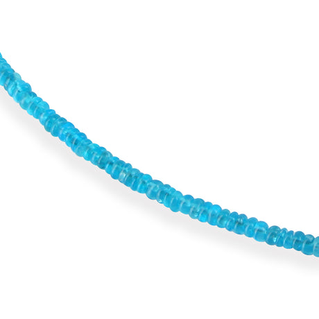 Facettierte Apatit Kette mit Tonnenschloss in der Länge 45 cm