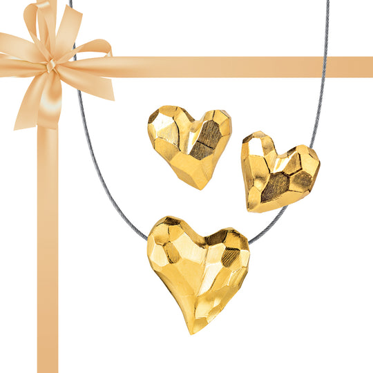 Herzens WÜNSCHE 8 Weihnachts- Special Heartbreaker mini Herz Anhänger für Stahl inklusive 1-fachen Stahlreif mit Clipverschluss und den passenden Herz Ohrstecker