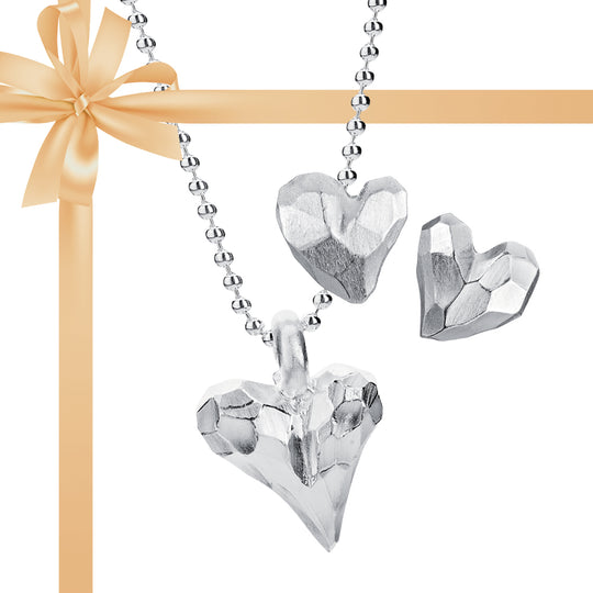 Herzens WÜNSCHE 9 Weihnachts- Special Heartbreaker kleiner Herz Anhänger inklusive Kugelkette und den passenden Herz Ohrstecker