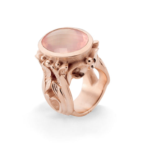 Amelie ma Chere großer Ring mit Rosenquarz
