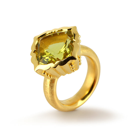 Grandessa Lüster Ring mit Lemoncitrin LIMITIERTE EDITION