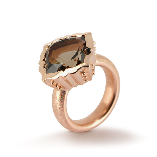 Grandessa Lüster Ring mit Rauchquarz LIMITIERTE EDITION