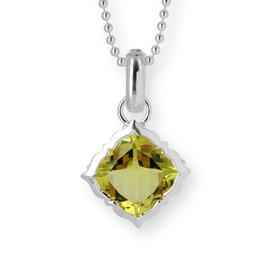 Grandessa großer Lüster Anhänger mit Lemoncitrin und Klappöse LIMITIERTE EDITION