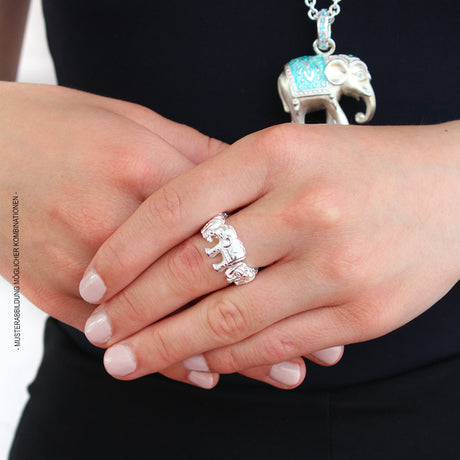 Ganesha kleiner Ring mit Elefanten