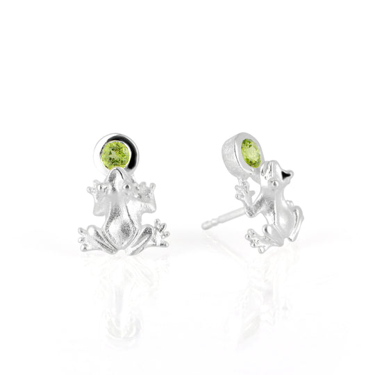 Froschkönig Ohrstecker mit Golden Green