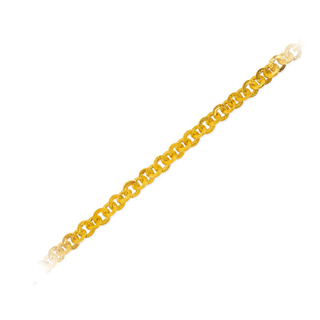 Hammerschlag Collier mit Schmuck Federring in der Länge 45 cm
