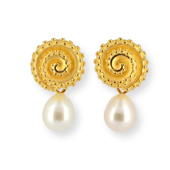 Meeresrauschen Ohrstecker Oktopussy mit Süßwasserperle