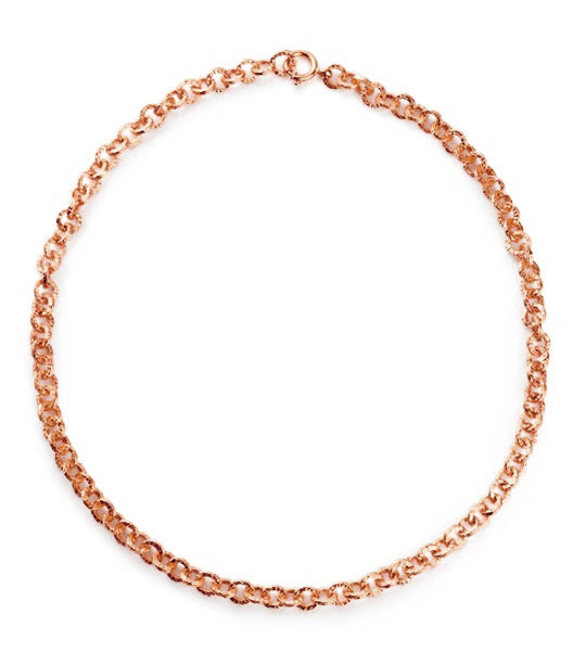 Sushi Kette handgeschmiedete Kette mit Federring in der Länge 45 cm