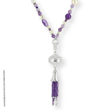 1001 Nacht mittlerer Anhänger mit Amethystquaste und Klappöse