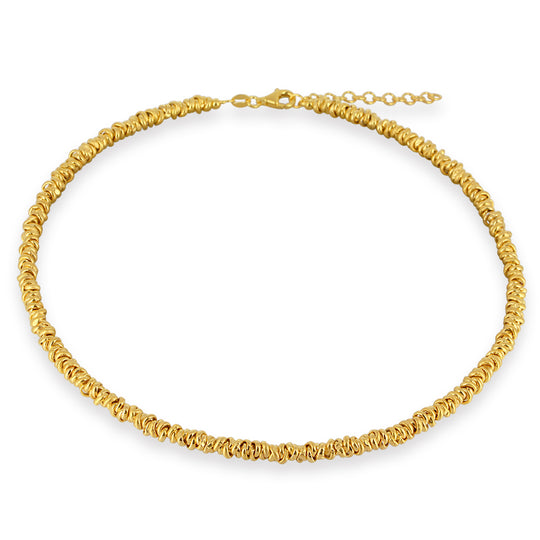 Cooles Ösen Collier 5,5 mm mit Karabiner in der Länge 41-45 cm