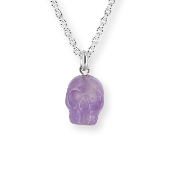 Skull Anhänger aus Amethyst mit Silberöse  Limited Edition