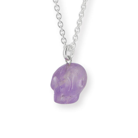 Skull Anhänger aus Amethyst mit Silberöse  Limited Edition