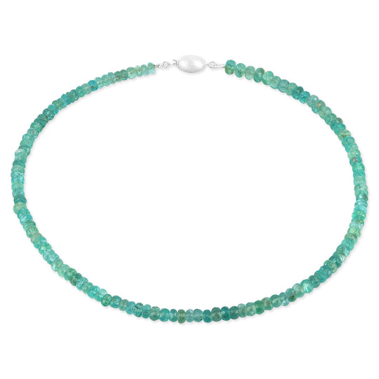 Apatit  Kette mit großem Tonnenschloss in der Länge 45 cm