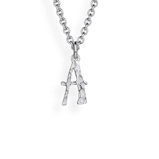 ABC kleiner Buchstabe A Anhänger mit geschnitzer Struktur