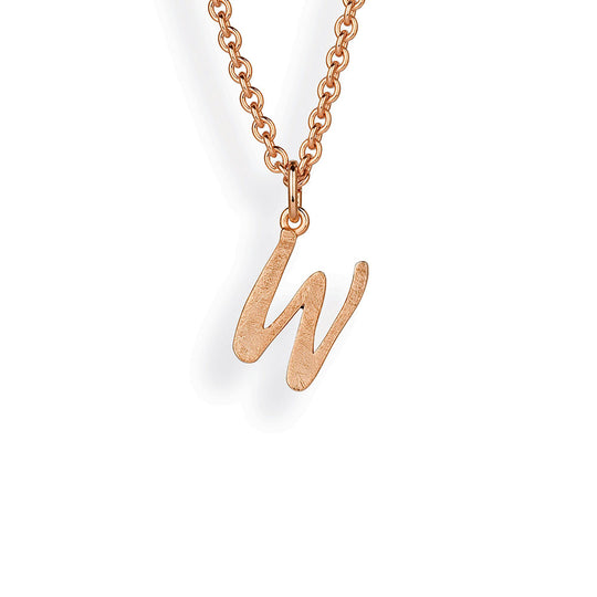 ABC kleiner Buchstabe W Anhänger in eismatt