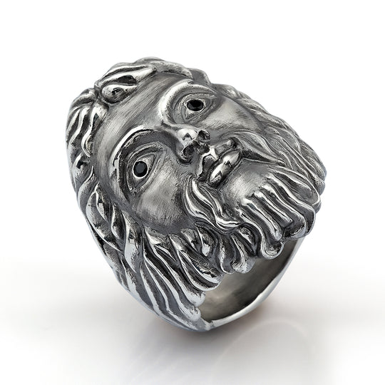 Zeus und Aphrodite Ring Zeus mit schwarzem Spinell
