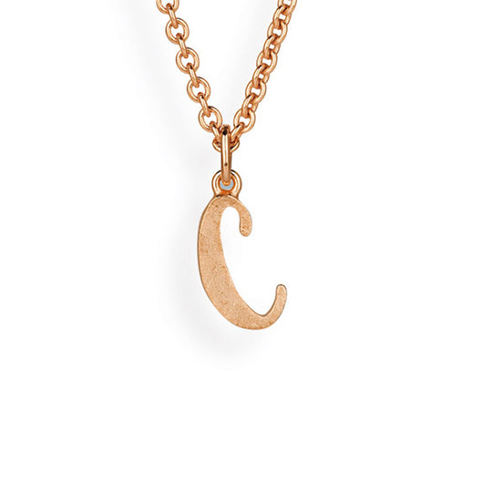 ABC kleiner Buchstabe C Anhänger in eismatt