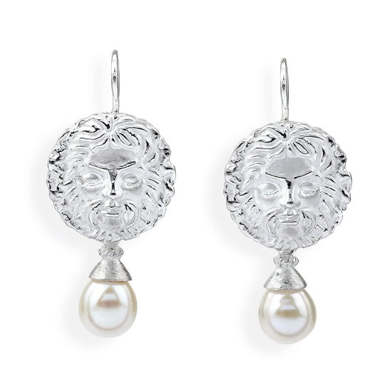 Zeus und Aphrodite Ohrhänger Zeus mit Süßwasserperlpampel