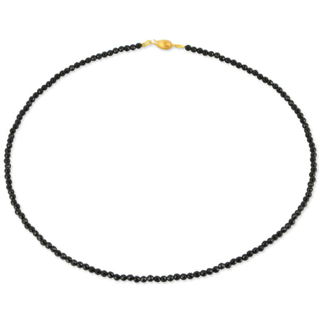 Facettierte Onyx Kette mit Tonnenschloss in der Länge 45 cm