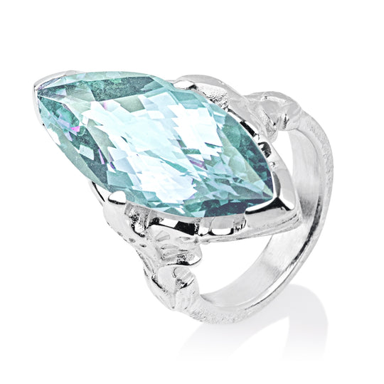 La Belle Epoque großer Ring mit Topasnavette