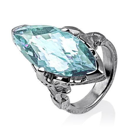 La Belle Epoque großer Ring mit Topasnavette