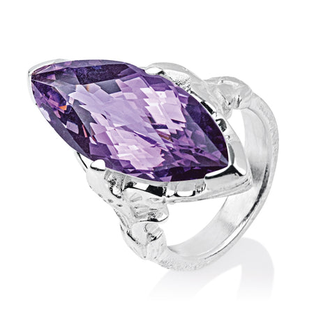 La Belle Epoque großer Ring mit Amethystnavette