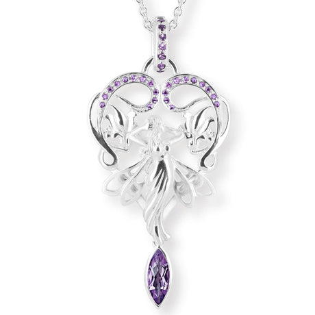 La Belle Epoque großer Feen Anhänger mit Amethystnavette Amethystpavée und Klappöse