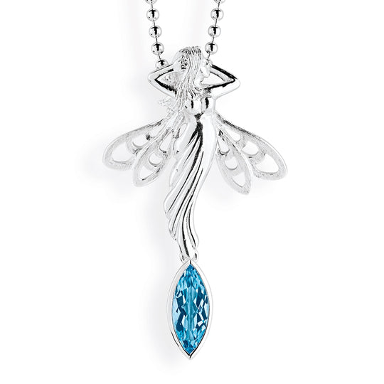 La Belle Epoque Feen Anhänger mit Topasnavette