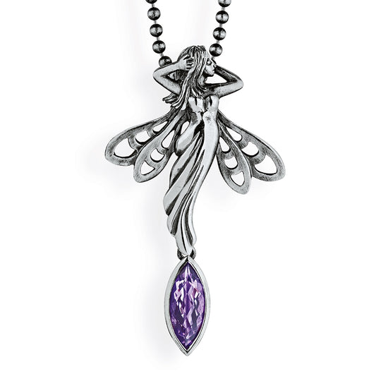 La Belle Epoque Feen Anhänger mit Amethystnavette
