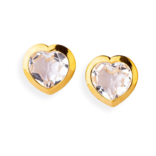 Heartbreaker Stone große Ohrstecker mit Bergkristall