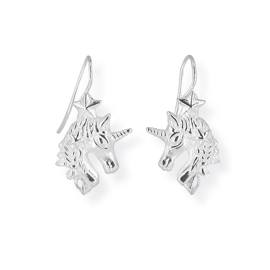 Sternenglanz & Schattentanz Einhorn Ohrhänger mit Schwanenhals