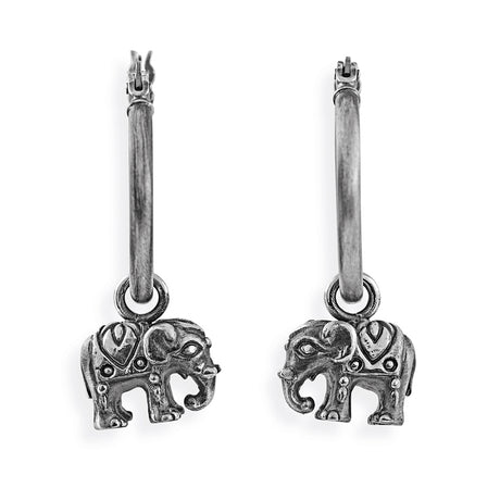 Ganesha kleine Elefanten Einhänger mit Creolen