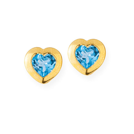 Heartbreaker Stone kleine Ohrstecker mit Topas