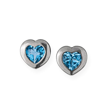 Heartbreaker Stone kleine Ohrstecker mit Topas